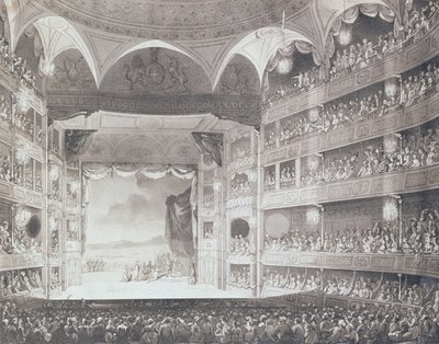 Interior of the Drury Lane Theatre, London, 1808 by Pugin and Rowlandson